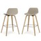 Randolph Counter Height Stool Set Of 2 Oak Bentwood Retro Modern Design